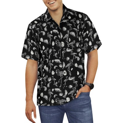 HAPPY BAY Men's Hawaiian Shirts Short Sleeve Summer Party Vacation Fashion Holidays Beach Stylish Button Down Shirt For Men