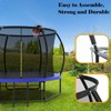 GDFStudio Shaco Outdoor/Indoor Steel Ladder Round Trampoline with Enclosure and Basketball Hoop - 4 of 4