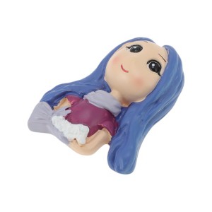 Unique Bargains Decorative Magnets Magnetic Fridge Sticker Irregular Shape Resin Lilac Beige 1Pc - 1 of 3