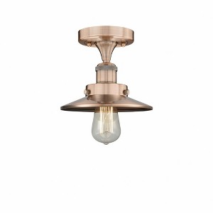 Edison - 1 Light Semi-Flush Mount In Industrial Style-5.25 Inches Tall and 8 Inches Wide - 1 of 1