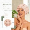 Reusable Shower Cap for Women, Large Waterproof Shower Essentials Bonnet Washable Elastic Band Bath Hair Wrap Hat - 3 of 4