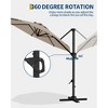 10FT Outdoor Patio Umbrella Large Cantilever w/Base Included Market Sun Shade Windproof Offset with 360-Degree Rotation for Garden Deck Pool Patio - 4 of 4
