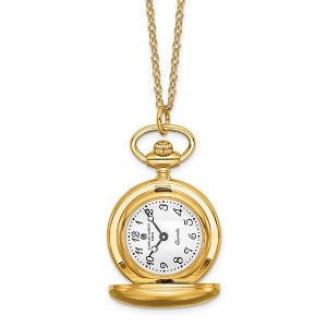 Black Bow Jewelry Charles Hubert Ladies Gold-plated Brass Polished Pocket Watch Necklace - 1 of 4