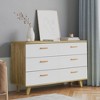 6 Drawer Dresser, Wooden Drawer Chest, Buffet Sideboard Storage Cabinet, Buffet Server Console With Solid Wood Handle For Bedroom Dining Room - 2 of 4