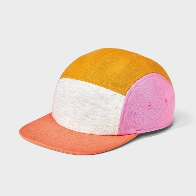 Image of Baby Girls' Colorblock Panel Hat - Cat & Jack™ Pink 12-24M