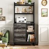 Besiost Home Office Storage Cabinet with Hutch, Filing Cabinet with Drawers - 3 of 4