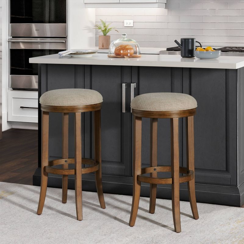 Set of 2 Natick Bar Height Stools - Alaterre Furniture, 2 of 9