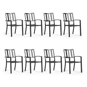 Captiva Designs Outdoor Patio Dining Chairs with Powder-coated Steel Frame - 1 of 4