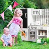 Costway Wood Kitchen Toy Kids Cooking Pretend Play Setw/ Utensils,Sounds & Wordpad White - 4 of 4