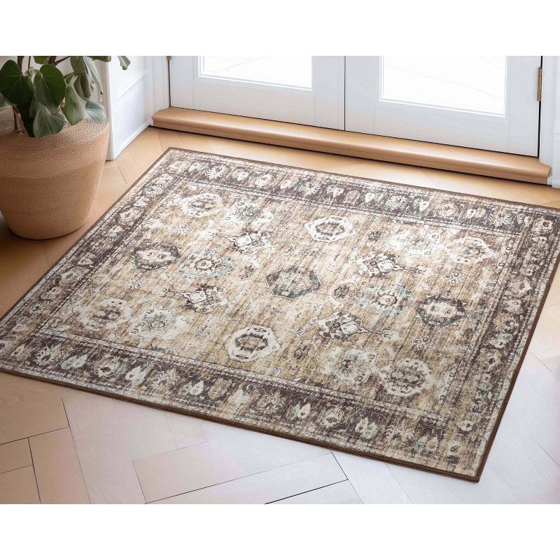 Well Woven Elle Basics Intrigue Non-Slip Rubber Backed Washable Modern Vintage Area Rug -  for Living Room, Bedroom, Hallways, and Kitchen, 3 of 10