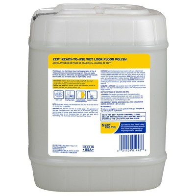 High-Gloss Wet Look 5 Gallon Floor Polish for Multiple Surfaces