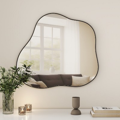 Cloud-Shaped Metal Accent Wall Mirror