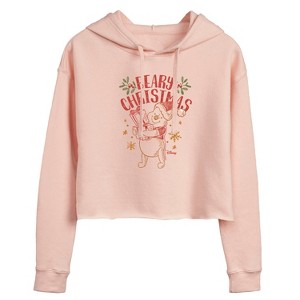 Women's - Winnie the Pooh - Pooh Wishes A Beary Christmas Cropped Graphic Hoodie - 1 of 3
