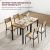 3-Piece Dining Set with Kitchen Table and Chairs for Breakfast Nook, Small Space, Apartment - 3 of 4