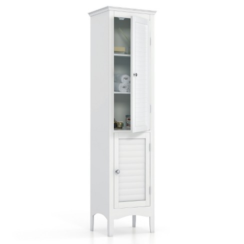Tangkula Bathroom Floor Cabinet Free Standing Storage Side Organizer W/4  Drawers : Target