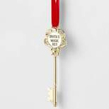 4" 'Santa's Magic Key' Christmas Tree Ornament Gold - Wondershop™
