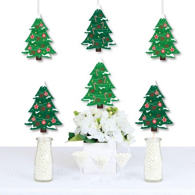 Big Dot of Happiness Snowy Christmas Trees - Decorations DIY Classic Holiday Party Essentials - Set of 20