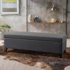 Fabric Storage Ottoman Bench,Storage Bedroom Bench With Solid Birch Legs,Storage Ottoman For Living Room, Upholstered Lounge Bench-Cuddlewood - 3 of 4