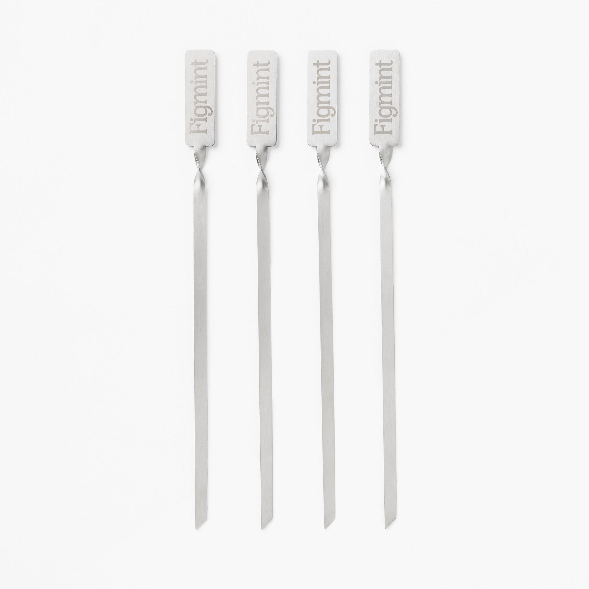 4pk Metal Grill Skewers - Figmint™