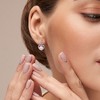 EVERLY JEWELRY |  Sterling Silver 1/10 CT Diamond TW 7 - 7.5 MM Cultured Freshwater Pearl Fashion Post Earrings - 4 of 4