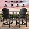 Outdoor Recycled Poly Adirondack Chairs with Connecting Tray,Set of 2 - 2 of 4
