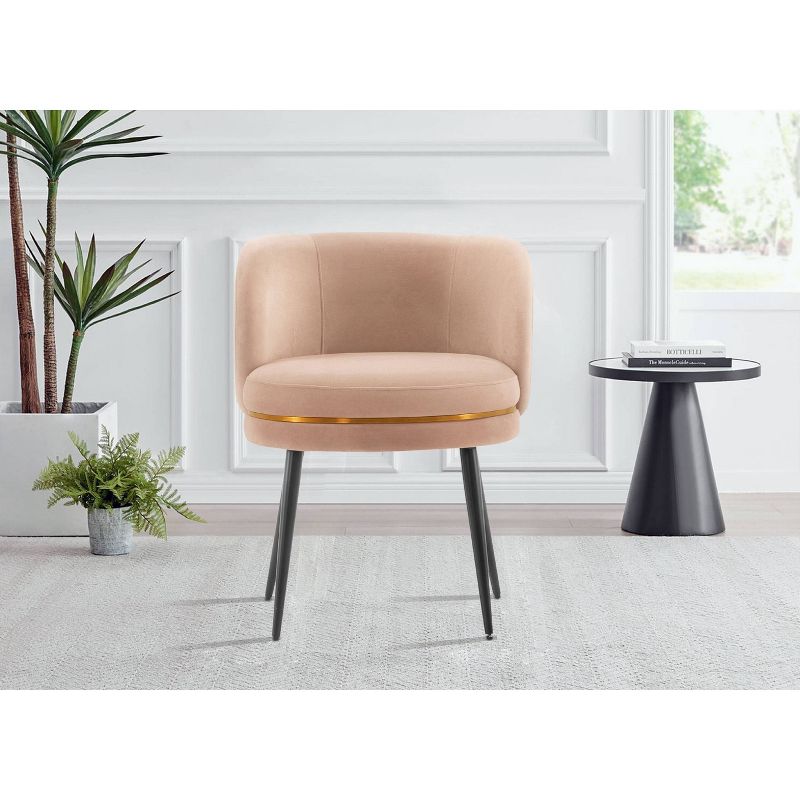 Kaya Modern Pleated Velvet Upholstered Dining Chair - Manhattan Comfort, 2 of 11
