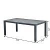 6 Piece Planked Wood Outdoor Dining Set Woven Performance Weave Chairs & Rectangular Table - 4 of 4