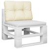 vidaXL Pallet Cushion Cream 23.6"x15.7"x4.7" Fabric - 3 of 4