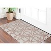 Ivory Pink and Tan Wool Geometric Hand Tufted Area Rug - 2 of 4