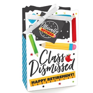 Big Dot of Happiness Teacher Retirement - Happy Retirement Party Favor Boxes - Set of 12 - 1 of 4