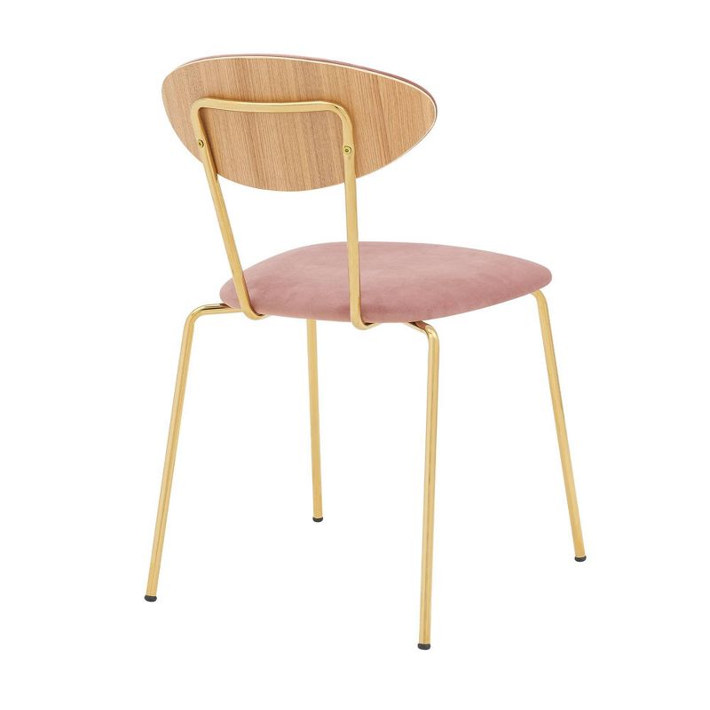 Set of 2 Neo Modern Velvet and Metal Leg Dining Room Chairs - Armen Living, 6 of 9