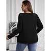 Coolmee Womens Plus Size Tops Fall Casual Tunic Shirts Lightweight V Neck Pullover Long Sleeve Blouse - 2 of 3
