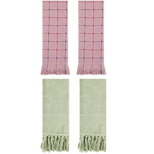 REGALWOVEN 4 Packs Cotton Absorbent Soft Decorative Turkish Bath Towel for Bathroom - 1 of 4