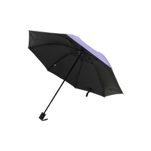 Unique Bargains Portable Umbrella 8-Rib Leaves Pattern Manual Sun Impact Cloth Vinyl 39.37"x27.17" 1 Pcs - 1 of 4