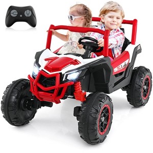 Costway 24V Kids Ride on UTV with 4 x 100W Powerful Engine Remote Control High/Low Speed Pink/Black/Red/Navy - 1 of 4