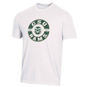 NCAA Colorado State Rams Men's White Biblend T-Shirt - 1 of 3