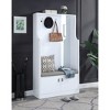 TiramisuBest White Hall Tree: Equipped with Coat Rack for Easy Hanging, Ample Storage for Organization, and a Sitting Bench for Added Comfort! - 2 of 4