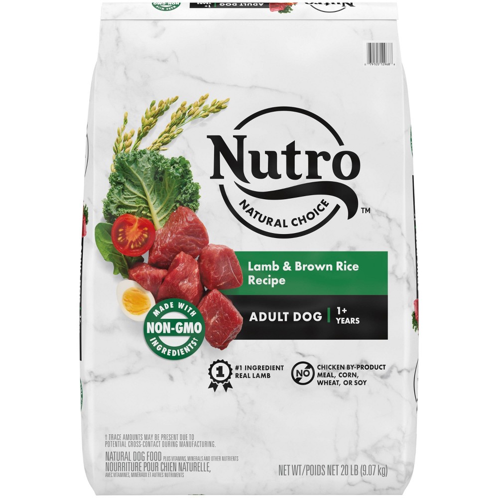 Photos - Dog Food Nutro Natural Choice Lamb and Brown Rice Recipe Adult Dry  - 20lbs 