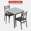 WhizMax Dining Table Set for 2 with Square Wood Top and Cushioned Chairs, 3 Piece Kitchen & Dining Room Sets for Small Space, Apartment - 4 of 4