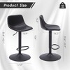 AZL1 Life Concept Dining Sets Adjustable Bar Stools Set of 2 with Back Support, Black Bracket for Kitchen Island, Black, 16.9"*14.2"*33.8" - 3 of 4
