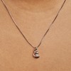 10K White Gold 1/10 Cttw Diamond Solitaire Spiral Pendant Necklace - 4 of 4
