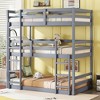 NicBex Triple over Twin Bunk Bed with Guardrail,Triple Loft Bed with Two Built-in Ladders and Converts to 3 Twin Beds,Bunk Beds for Bedroom,Grey - 2 of 4