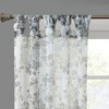 Gracie Mills Caelum Mauve Floral Print Rod Pocket and Back Tab Voile Sheer Curtain - 2 of 3