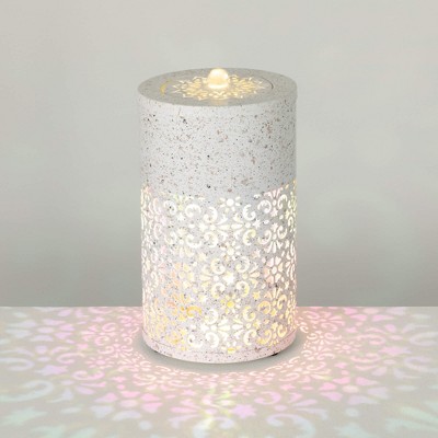 Sullivans 12" Speckled Moroccan LED Tabletop Fountain, White