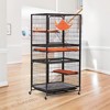 Sevobal Pet Carriers, Cat Cages Enclosure with Platforms Ramp Ladders and Hammock, Portable 3-Tier Cages for Indoor or Outdoor, Black, 32.7"*23.6"*63" - 2 of 4