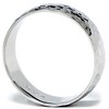 Pompeii3 Mens 7mm 14K White Gold Polished Hammered Wedding Ring Band - 2 of 4