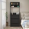 Dressing Table with Flip Top LED Illuminated Mirror, Vanity Table with Internal Storage Area - 2 of 4