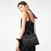 Purses and Handbags, Pebbled Leather Black Purses Crossbody Handbags Satchel Bag - 4 of 4
