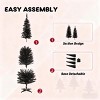 TopComfy Christmas Tree Stands Artificial Christmas Tree with Realistic Branches Christmas Interior Decor for Living Room, Black, 31.52"*7.49"*7.49" - 3 of 4
