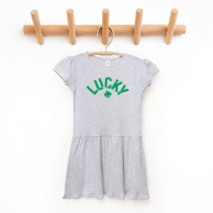The Juniper Shop Lucky Arched Distressed Toddler Graphic Dress - 1 of 3